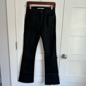 Hudson Barbara Bootcut in coated Black